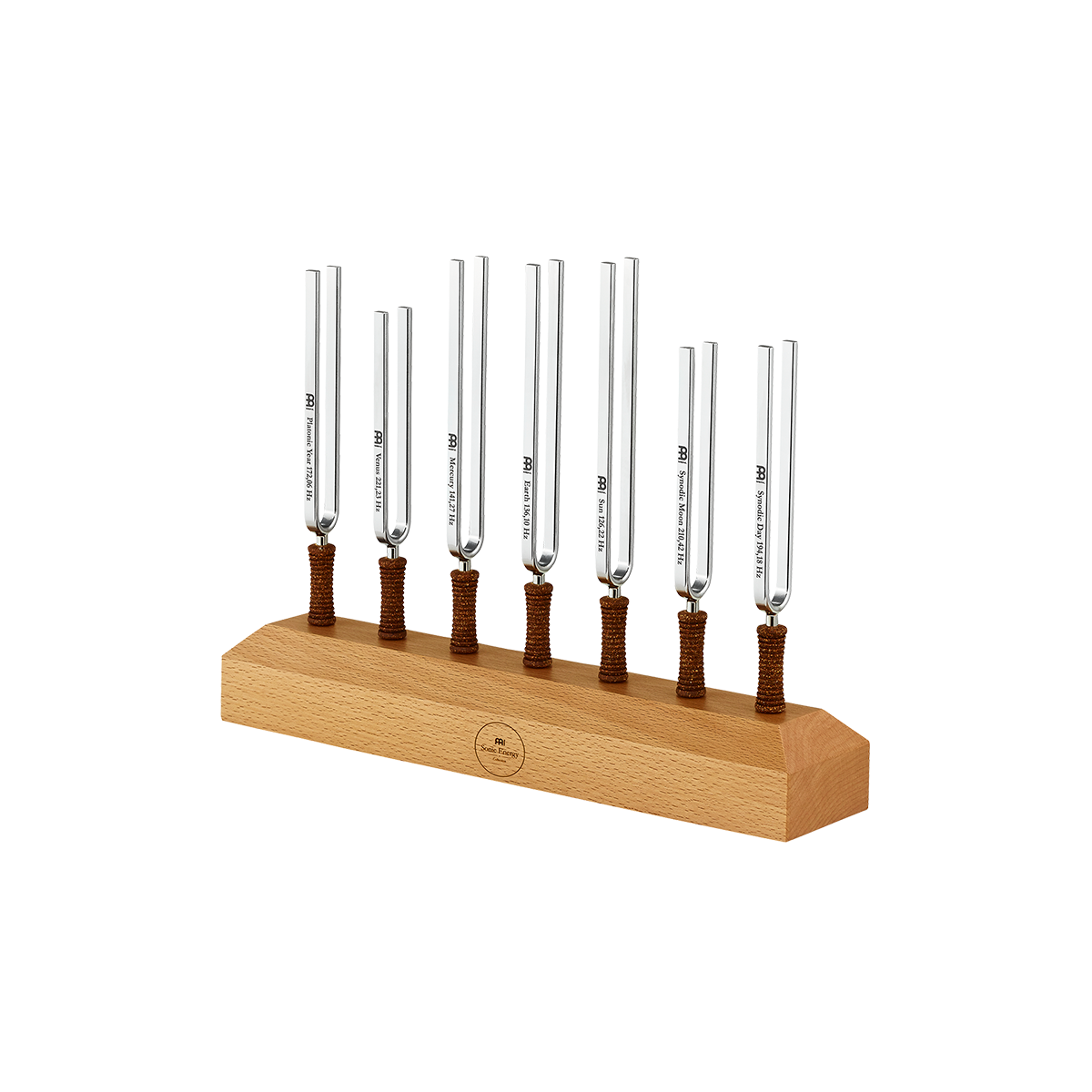 SET DE 7 DIAPASONES PARA CHAKRAS DE ACERO NIQUELADO SONIC ENERGY PLANETARY TUNED TF-SET-CHA-7